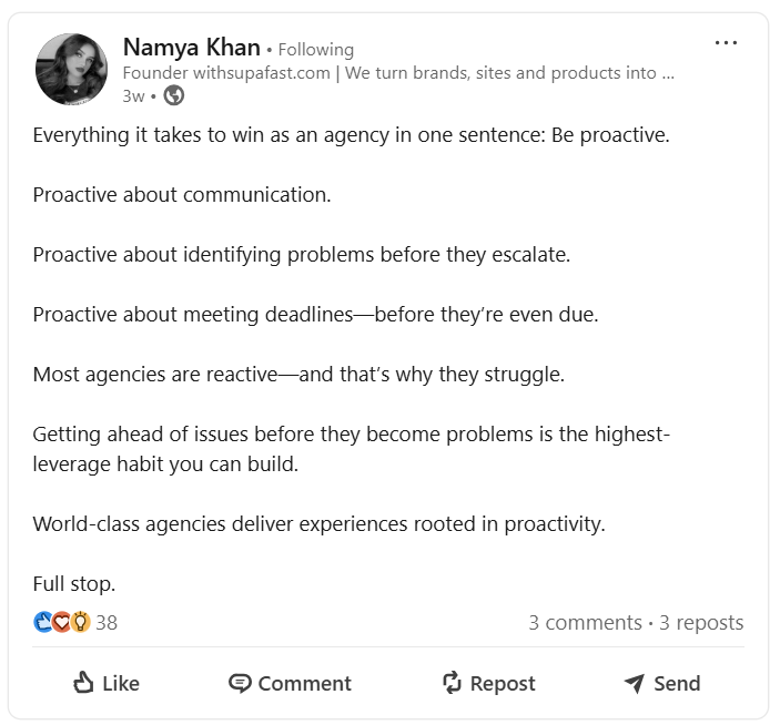 agencies need to be proactive